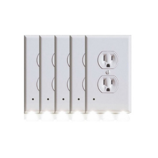 BH 5-Pack Outlet Cover With Built-In LED Night Light