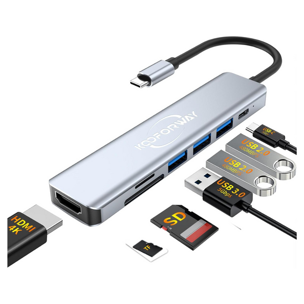 7 In 1 USB C Hub Laptop Docking Station