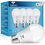 4-Pack Torkase A19 100W Equivalent LED Bulbs