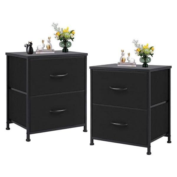 Sweetcrispy Nightstand Set of 2 with 2 Storage Drawers