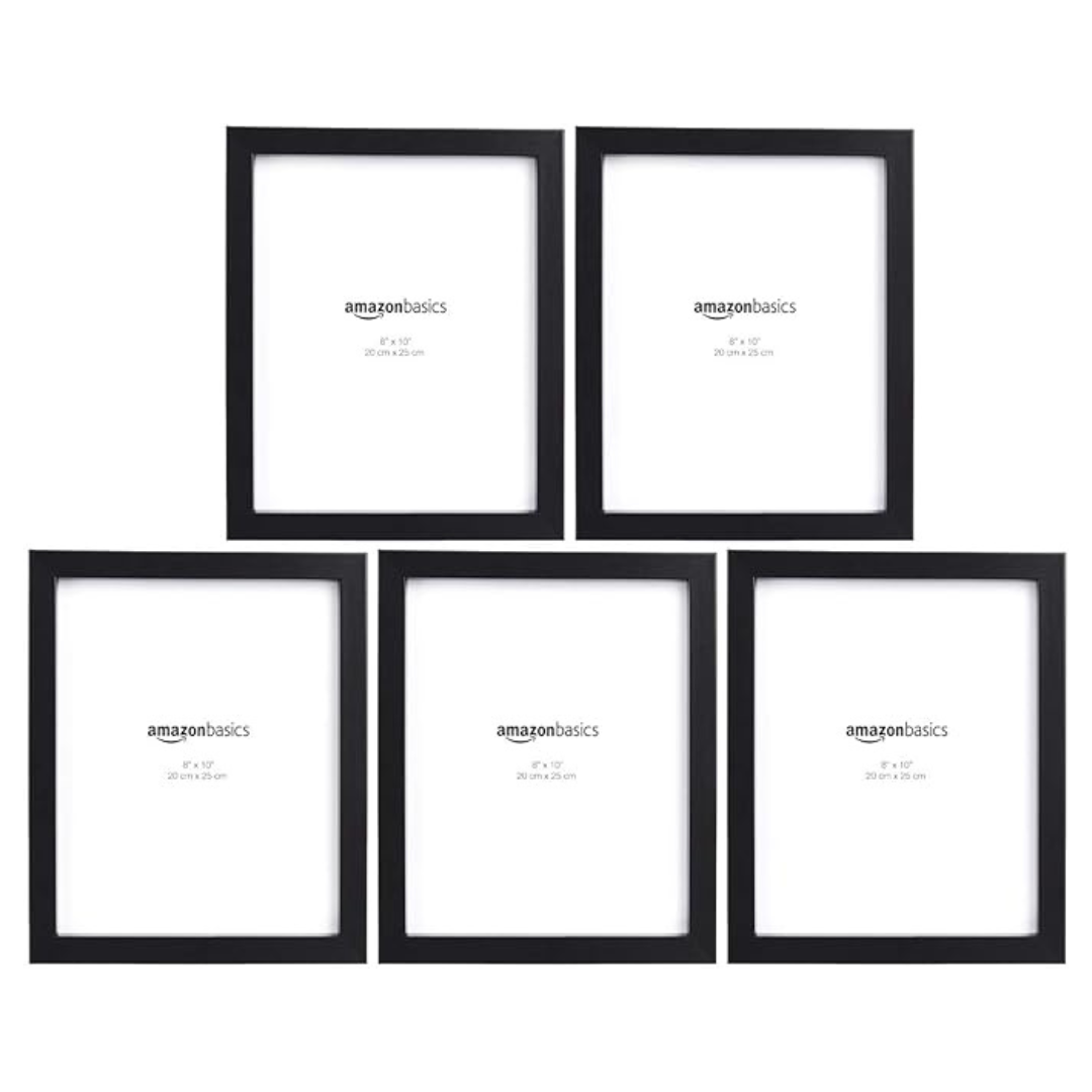 Amazon Basics Pack Of 5 Rectangular Photo Picture Frames