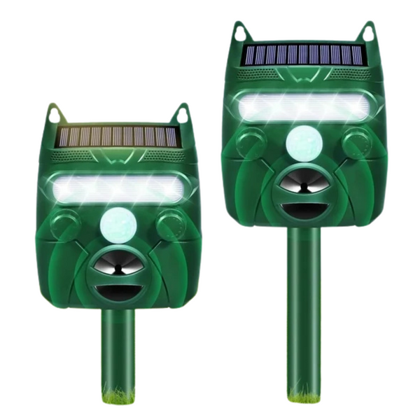 2-Pack Ultrasonic Outdoor Solar Animal Repellent