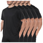 5-Pack HovSiyla Gym Quick Dry Moisture Wicking T-Shirt