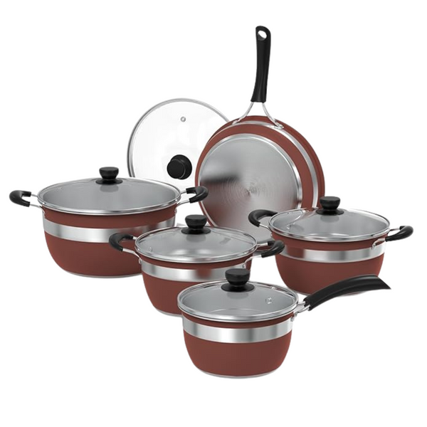 10-Piece VBGK Non-Toxic Stainless Steel Cookware Set