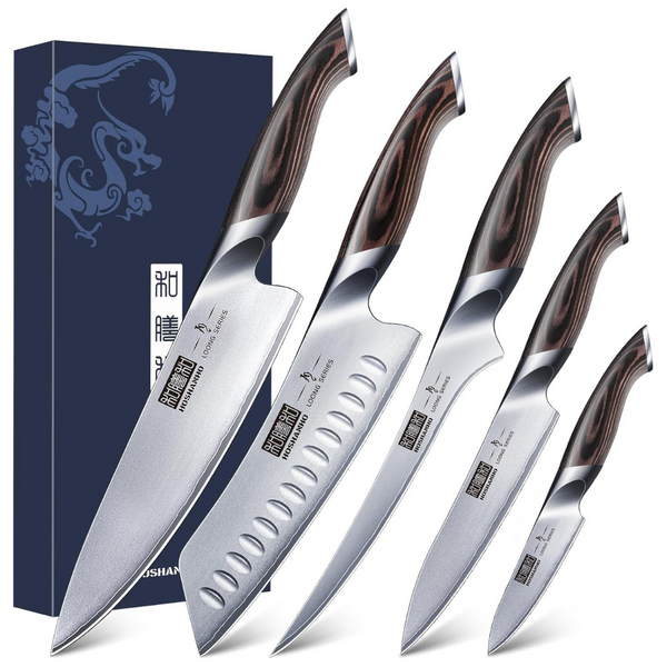 5-Piece Hoshanho Professional Ultra Sharp Stainless Steel Knife Sets