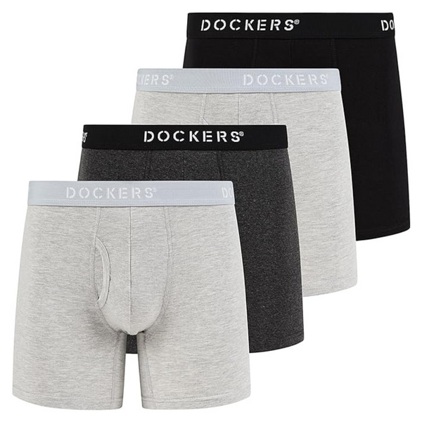 4-Pack Dockers Men's Cotton Stretch Boxer Briefs