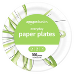 100-Count Amazon Basics 8.5" Disposable Everyday Paper Plates