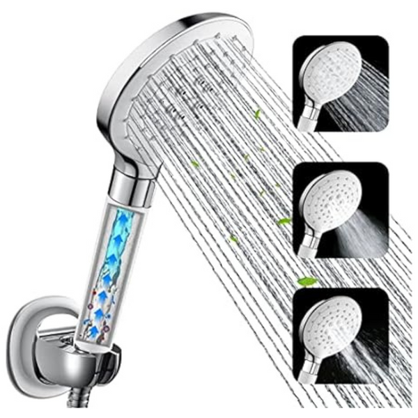 WaterSong Self-Cleaning Anti-Clog 78" Hose Shower Head