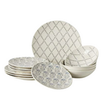 Lenox 890112 Textured Neutrals Chambray 12-Piece Set