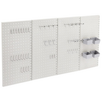 48-Piece Amazon Basics Rectangular Metal Pegboard Kit