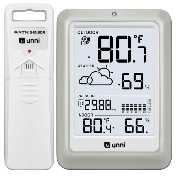 U UNNI Wireless Weather Station Monitor With 330ft Sensor Range