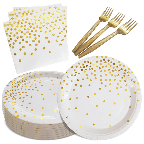 125 Pcs 7″ Paper Plates Party Set | 35 Guests