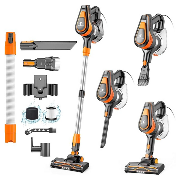 TC-JUNESUN 550W Corded Stick Vacuum With Double Motor Suction