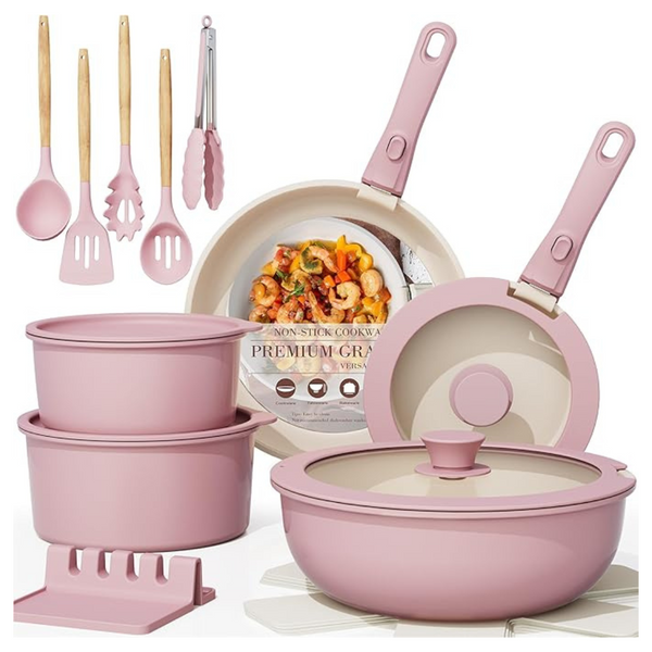 21-Piece Astercook Nonstick Ceramic Cookware Set