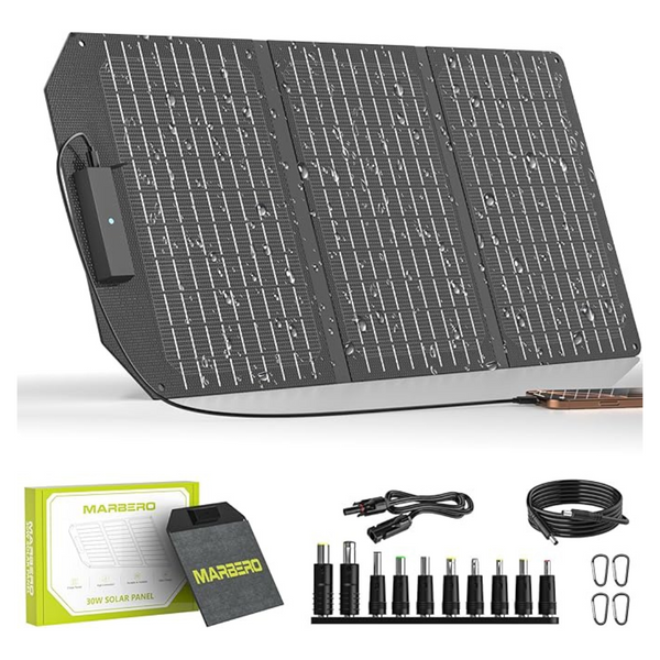 Portable Waterproof 30W USB & DC Output Foldable Solar Panel