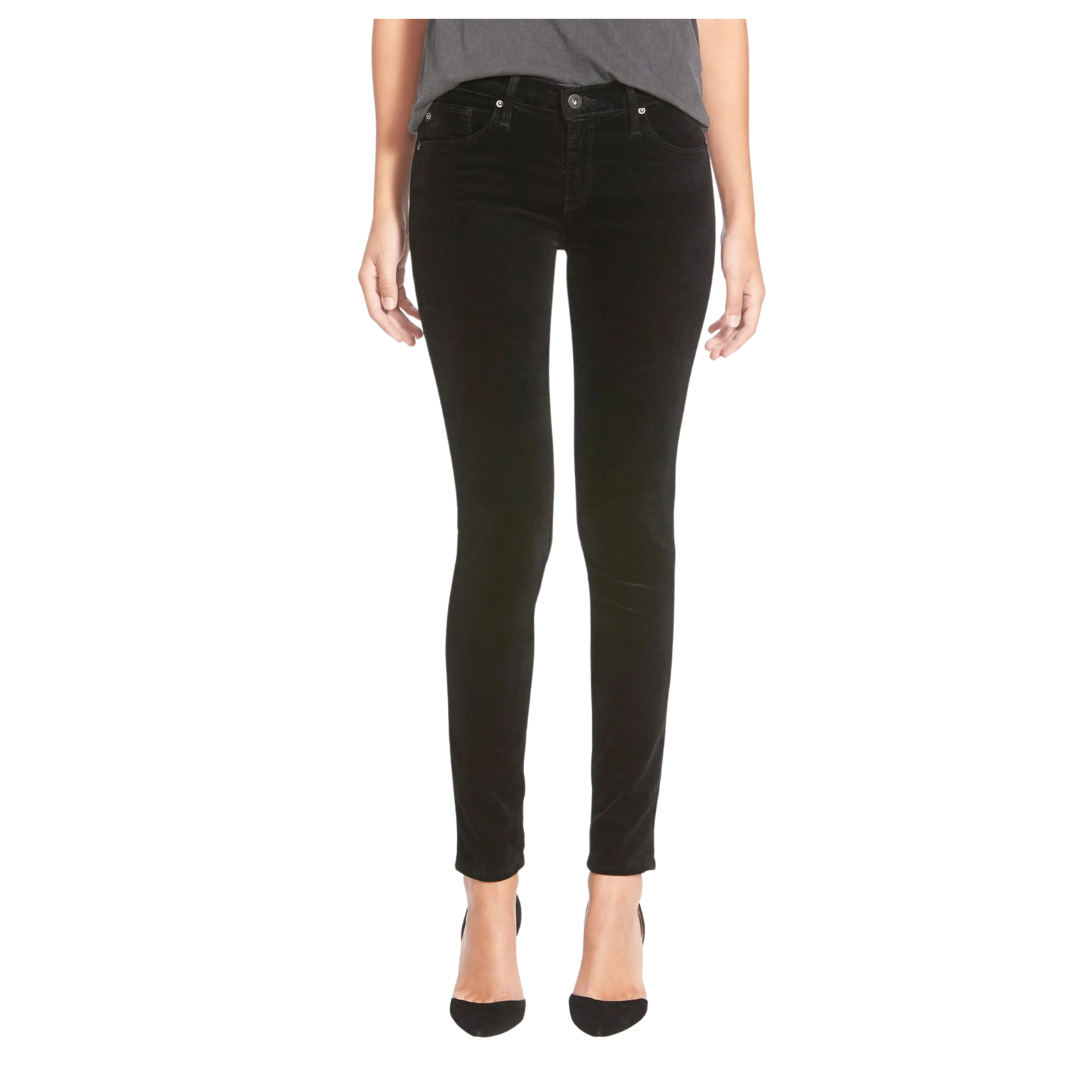 AG Women's Super Skinny Velvet Leggings (Black)