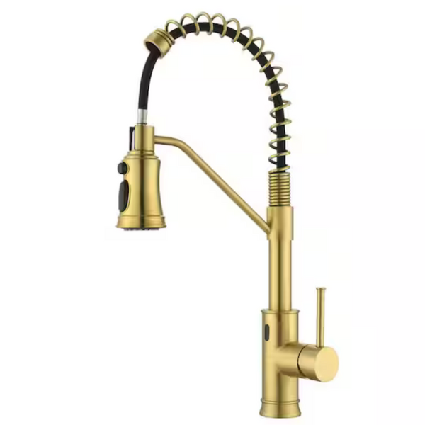 Flynama High Arc Single Handle Pull Out Sprayer Kitchen Faucet