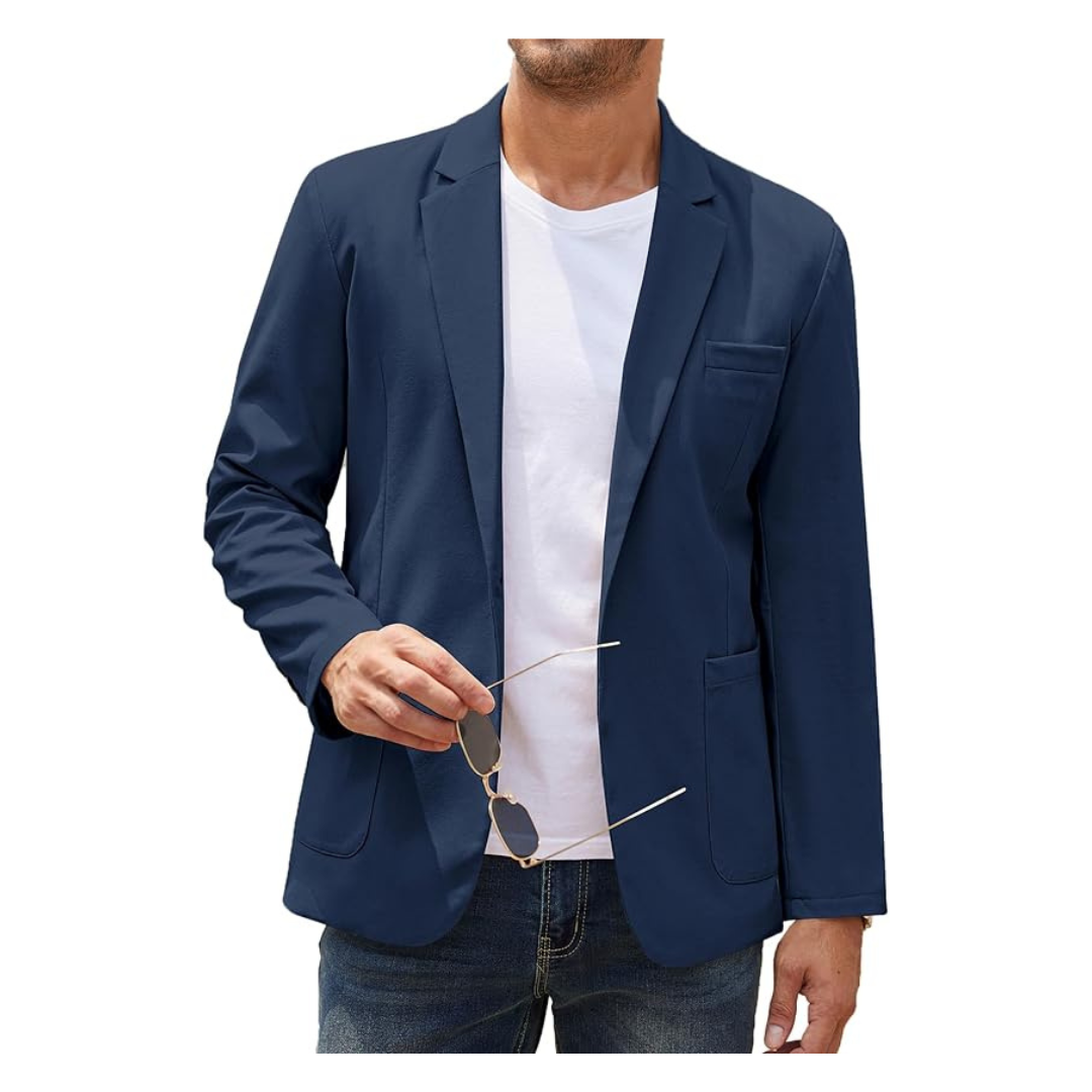 Coofandy Men's Casual Linen Sport Wedding Jacket