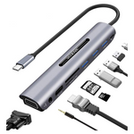 9-In-1 USB C to VGA Splitter With 4K Display & Audio
