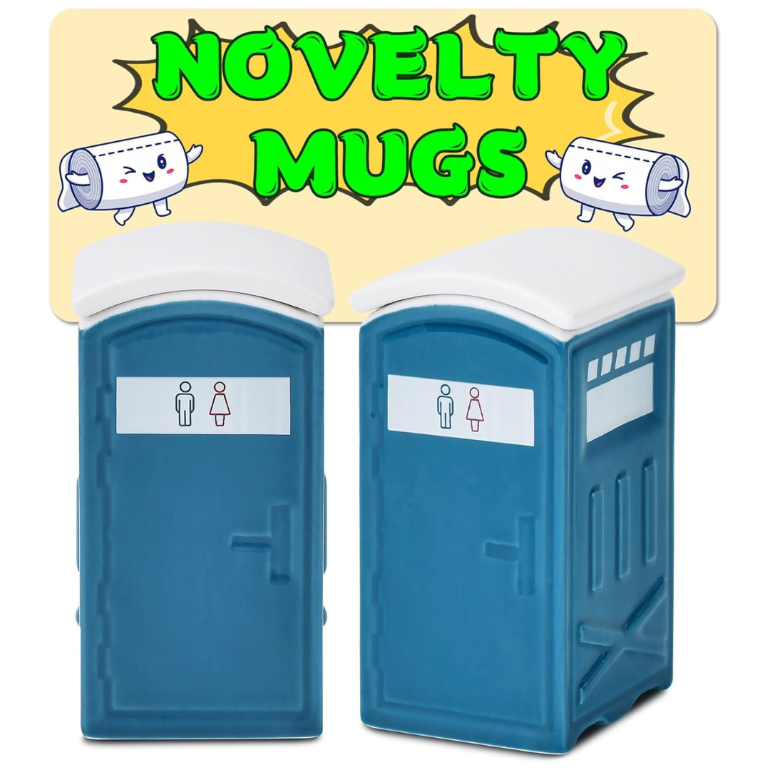 Hocis 2-Piece Toilet 2 Oz. Shot Glasses Set
