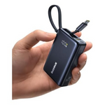 10000mAh PD 45W Portable Power Bank With Built-in USB-C Cable