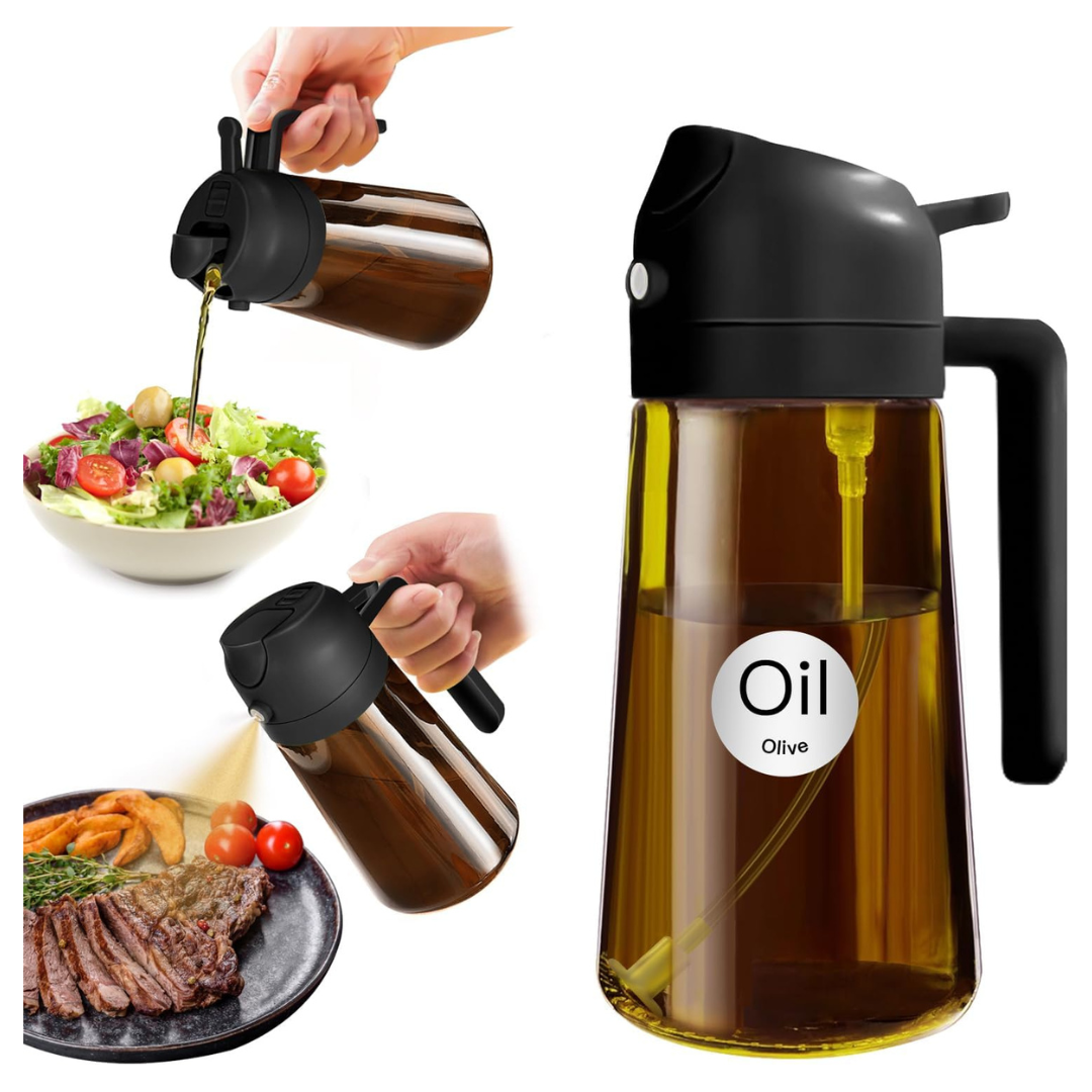 2-in-1 16-Oz Olive Oil Sprayer & Dispenser Bottle For Cooking (Various)