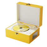 Rechargeable Leather CD Player With Speakers