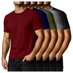 5-Pack Men's Crewneck Raglan Short Sleeve T-Shirts (Various)