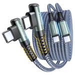 2-Pack 6.6ft Ainope 60W USB-C Braided Right Angle Charging Cables