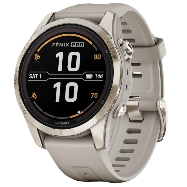 Garmin Fenix 7S Pro Sapphire Solar Edition Smartwatch (Soft Gold)