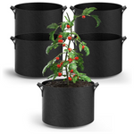 5-Pack 5 Gallon Heavy-Duty Garden Pots Fabric Grow Bags