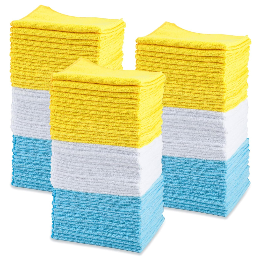 144-Pack 16" x 12" Amazon Basics Microfiber Cleaning Cloths