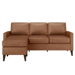 Hillsdale Jianna Faux Leather Reversible Sectional (Saddle Brown)