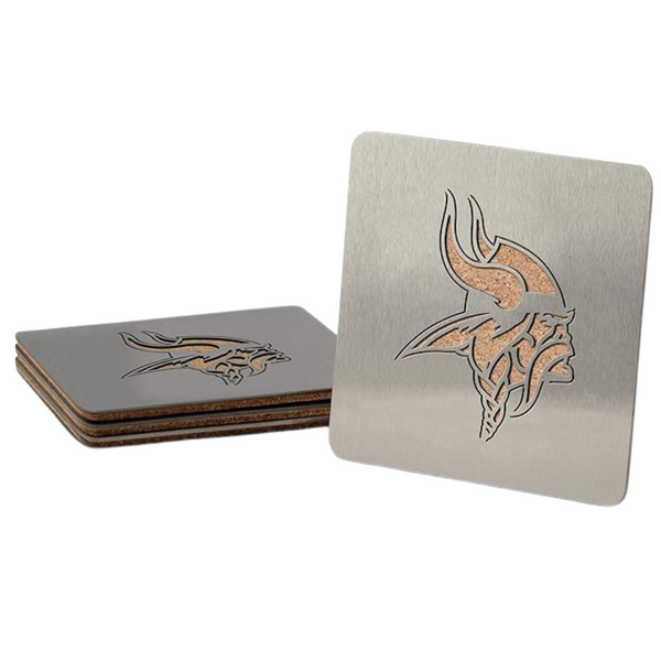 Set Of 4 YouTheFan NFL Minnesota Vikings Boasters Coaster Set