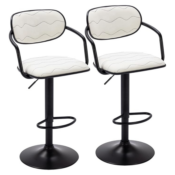 Set Of 2 Vecelo Adjustable Counter Height Barstools