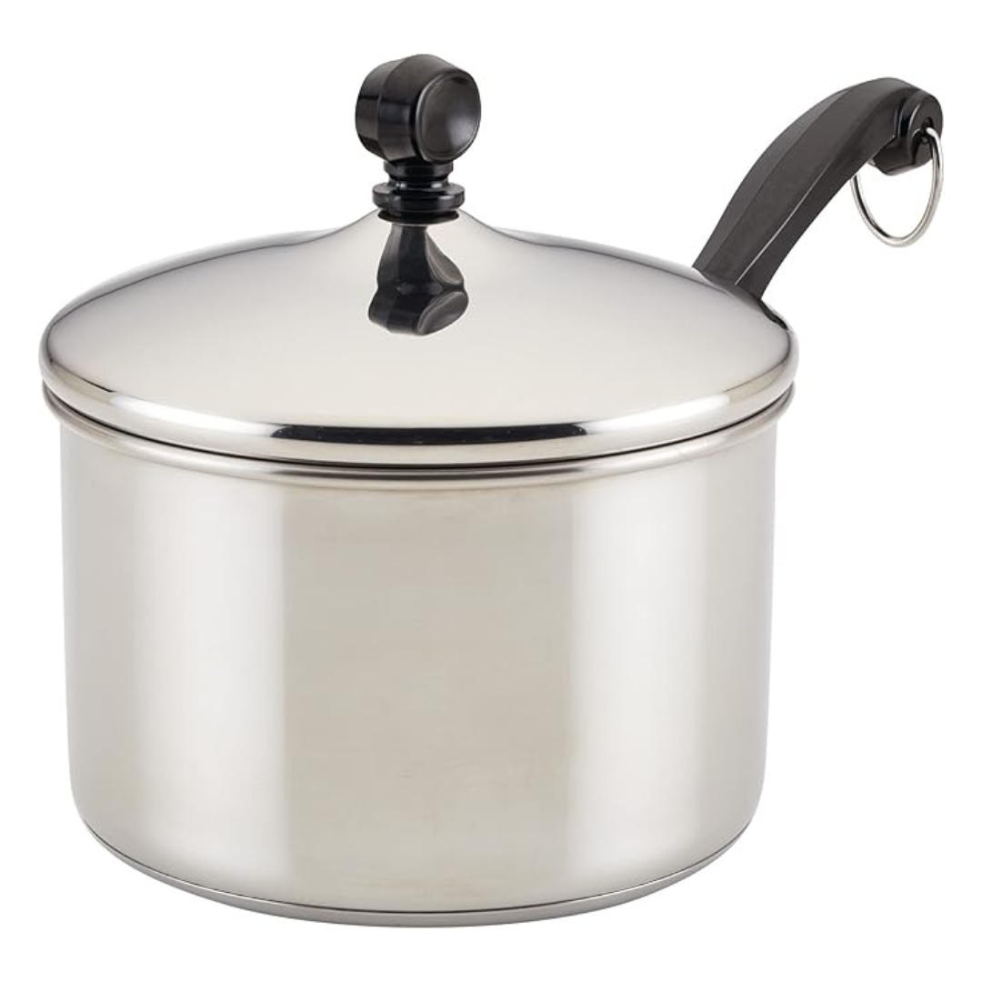 Farberware Classic Stainless Steel Mirror Satin Covered Saucepan