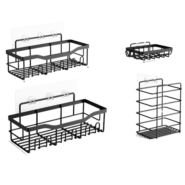 5-Pack Eudele Large Capacity Rustproof Adhesive Shower Organizer