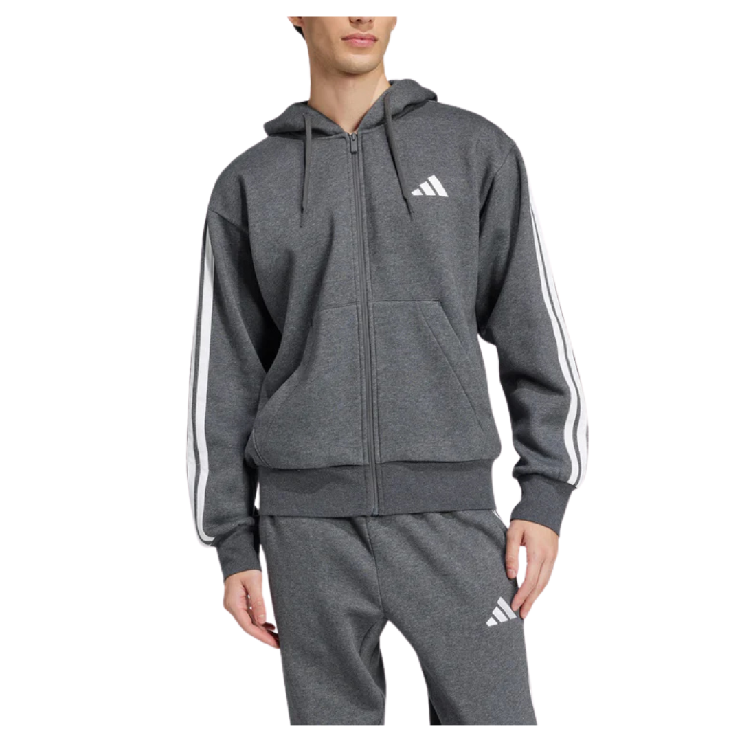 Adidas Men's Essentials 3 Stripes Fleece Hoodie