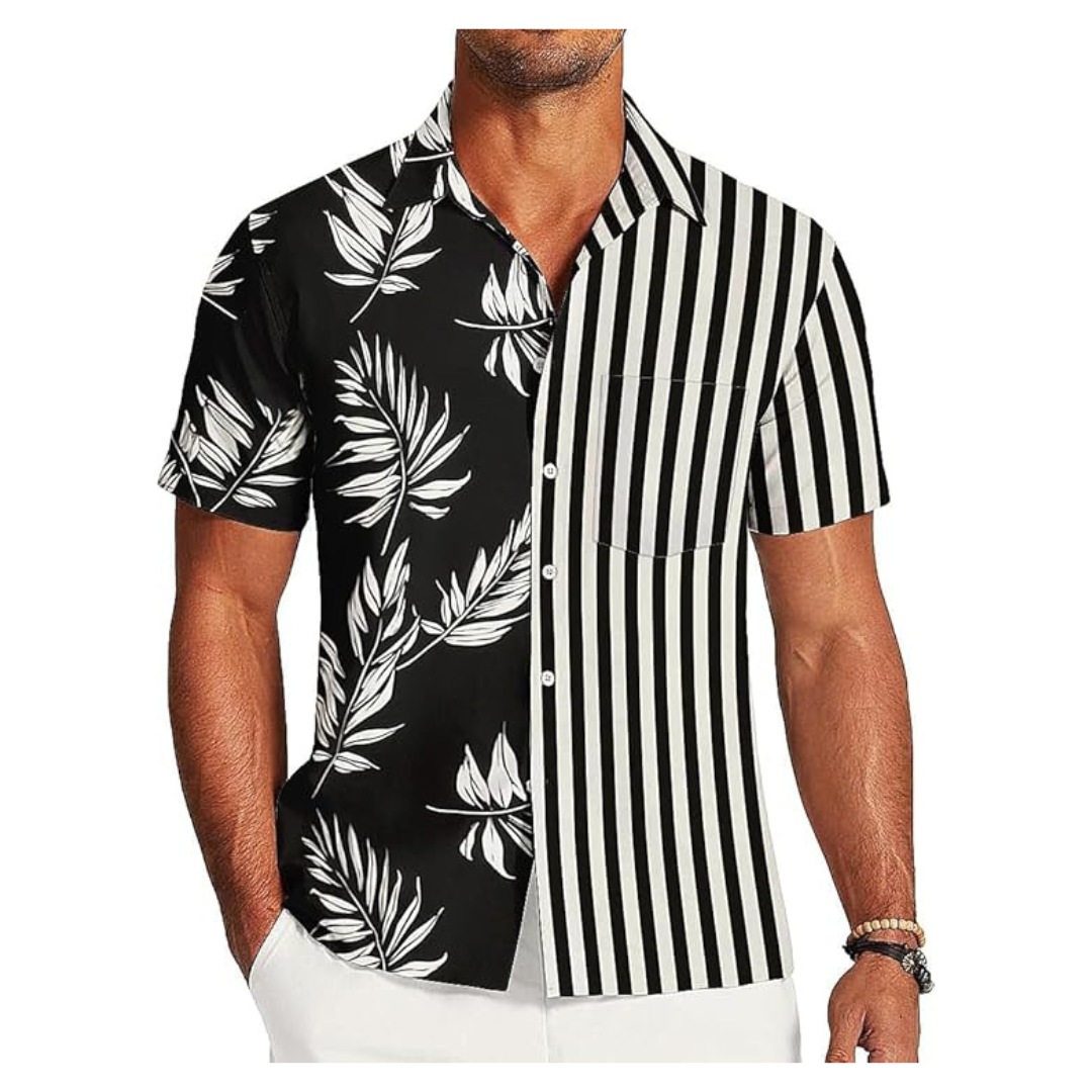 Men's Hawaiian Summer Tropical Printed Beach Shirt