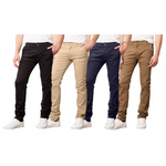 3-Pack Men's Assorted Super Stretch Slim Fitting Pants
