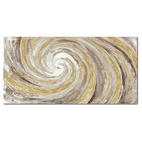 20" x 40" Golden Whirlpool Modern Large Artwork