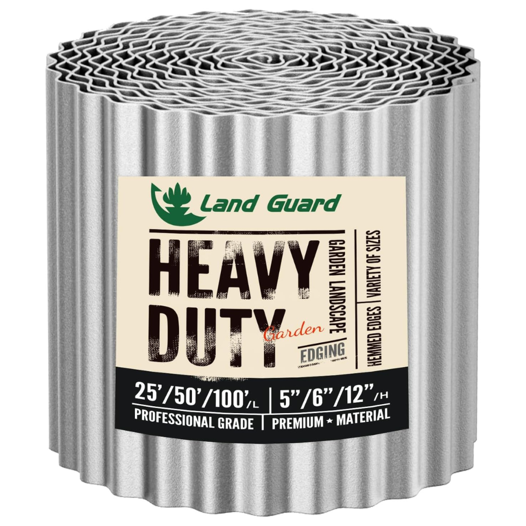 Land Guard 6" x 50-Ft Heavy Duty Corrugated Garden Edging Border