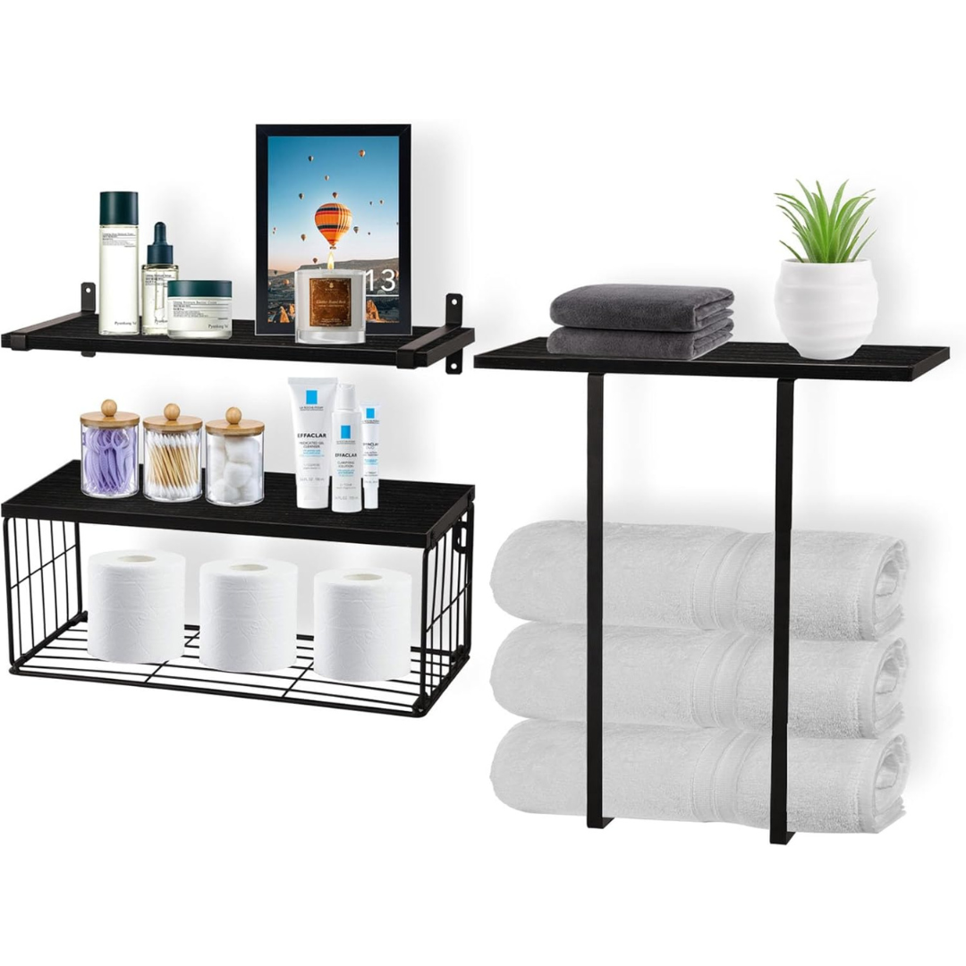 3+1 Tier Wall Mounted Bathroom Shelves