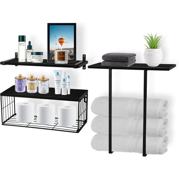 3+1 Tier Wall Mounted Bathroom Shelves