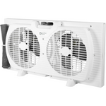 Comfort Zone Twin Window Fan with Quiet Setting