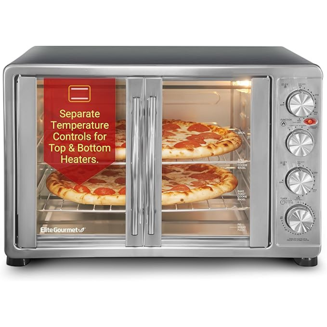 Elite Gourmet French Door 18-Slice Convection Oven