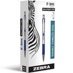 12-Count Zebra Pen F-301 Retractable Ballpoint Pen