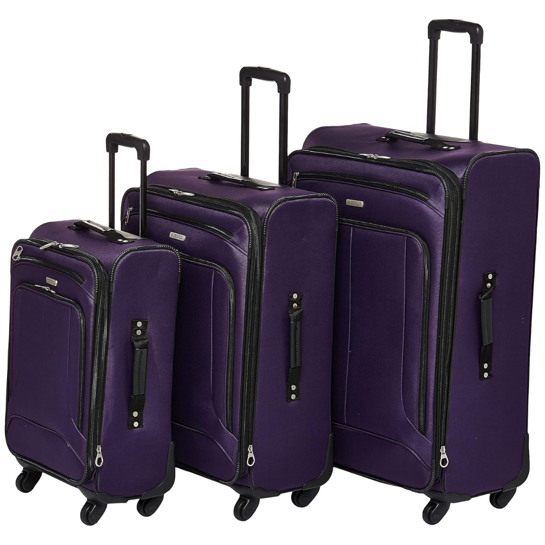 3-Piece American Tourister Pop Max Softside Luggage with Spinner Wheels