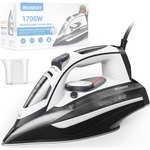 Ironday 1700W Steam Iron for Clothes w/ Non-Stick Ceramic Soleplate