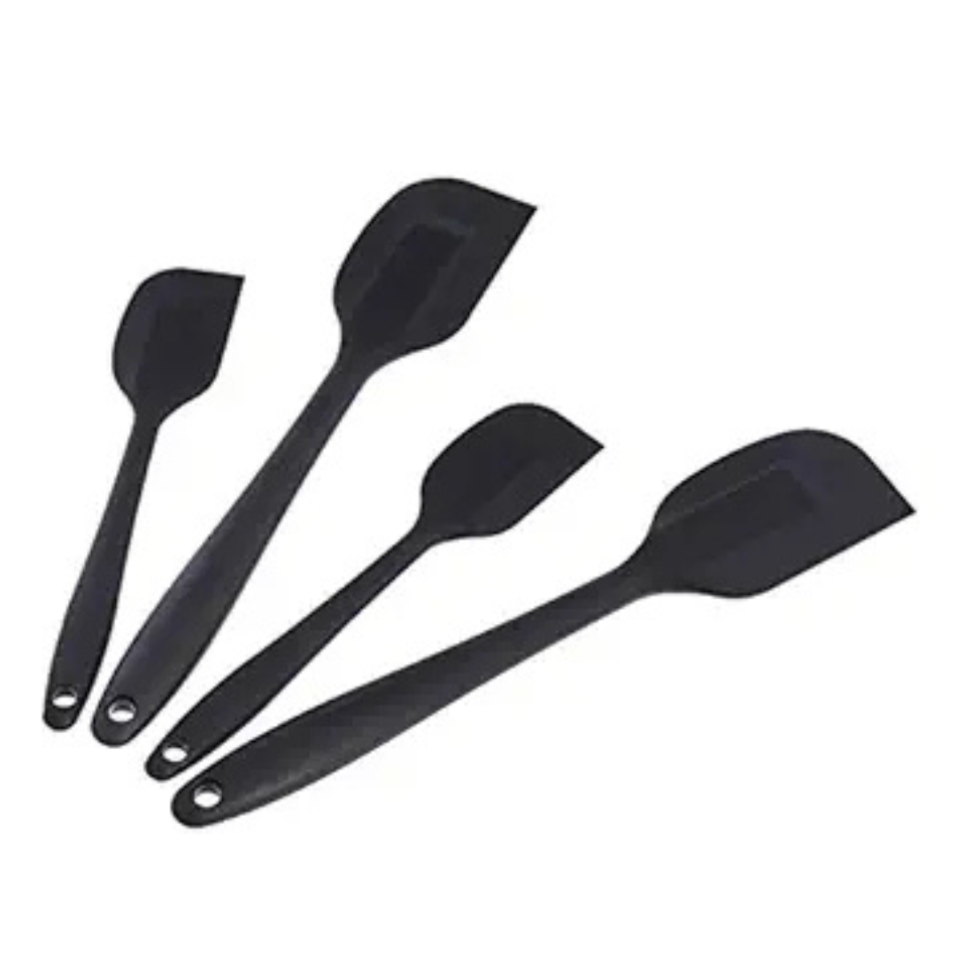 4-Piece Amazon Basics Non-Stick Heat Resistant Rectangular Silicone Spatula